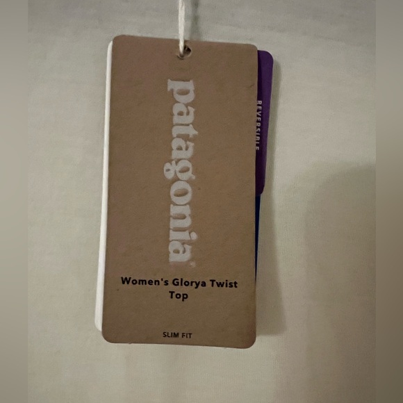 NWT Patagonia Women's Glorya twist Cream Cap-Sleeve Tank Top size S (B109) - Picture 2 of 6